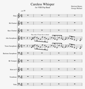 Careless Whisper Sheet Music Composed By Harrison Barnes - Seinfeld Theme Alto Sax #1525292