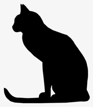 Attentive Cat Silhouette, Cat With Long Tail Silhouette #1527130
