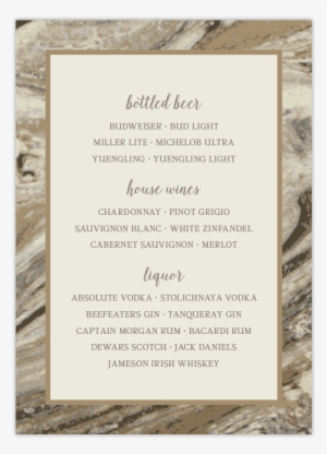 Marbled-drinkmenu - Baby Shower #1527408