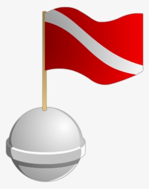 What Does A Red Flag With White Diagonal Stripes Indicate - White Buoy With Red Horizontal Band #1527708