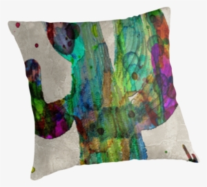 'desert Cactus Rainbow Art Abstract Watercolor By Robert - Saguaro Cactus Rainbow Print Poster #1529876