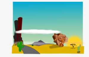 How To Set Use Cartoon Desert Landscape Svg Vector #1530962