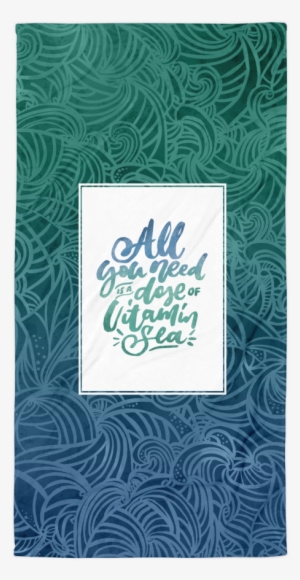 Elements Ocean Waves Towel - Auroriana #1531192