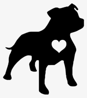 Staffie Heart Decal Sticker Tattoes Pinterest Tattoo - Staffordshire Bull Terrier Silhouette #1533131