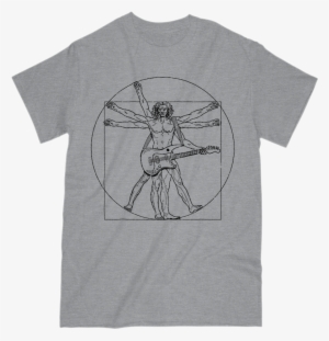 Men's T-shirt Guitar Vitruvian - Vitruvian Man #1533892