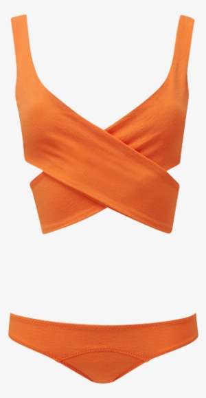 Marie-louise Orange Crepe Bikini - Bikini #1534449