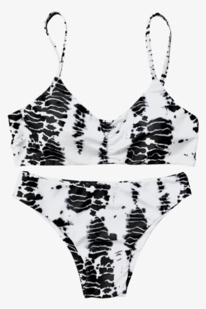 Cami Bralette Tie Dyed Bikini Set - Swimsuit Bottom #1534473