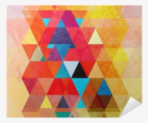 Watercolor Geometric Background With Triangles Poster - Watercolor Painting #1534938