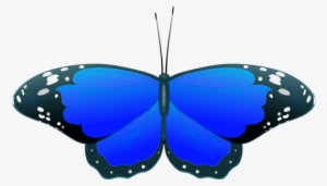 Blue Butterfly - Butterfly Clipart Black And White Png #1535913