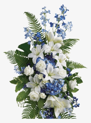 Blue Flower Bouquet Png - Funeral Flowers For A Man #1536172