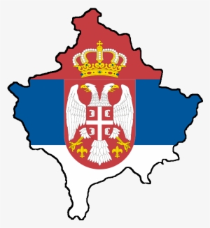 Kosovo With Flag Of Serbia - Serbia Flag #1536178