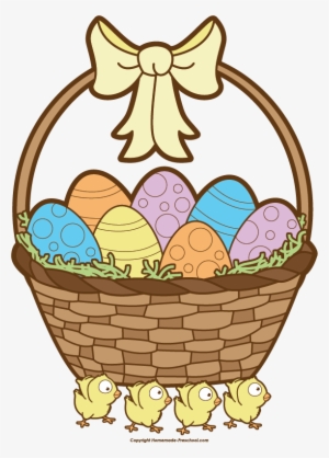 Easter Basket Clipart Black And White Images Clipart - Easter Basket Clip Art #1536290