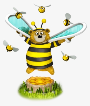 Illus Bear Bees - Wiki #1537412