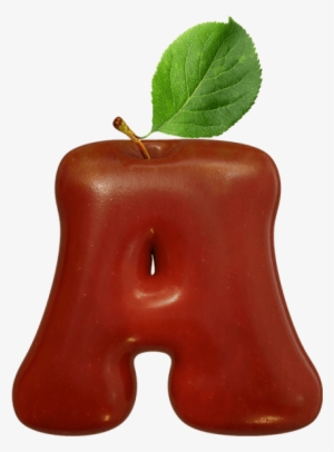 Red Apple Font - Letter A Red Apple Font #1537486