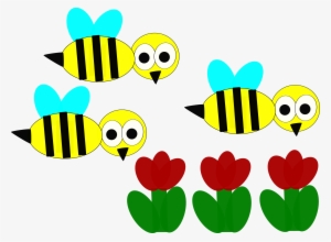 This Free Icons Png Design Of Flowers And Bees #1537546