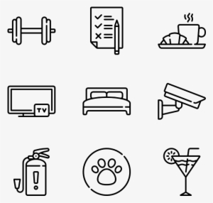 Hotel Service 50 Icons - Fitness Icons Transparent Background #1537957