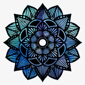 Mandalas Mandala Blue Azul Purple Morado Frio Negro - Alejo Igoa #1538467