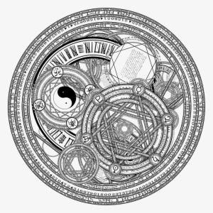 Este Gráficos Es Patrón De Magos Sobre Magia, Magia, - Sol Aztecas Blanco Y Negre #1538717