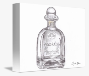 Patron Bottle Pencil Sketch By Linda Allan Clip Royalty - Tequila #1538877