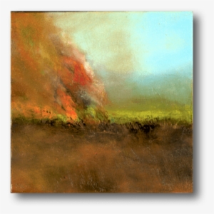 The Burn Off 25cm X 25cm Oil On Canvas - Oil Painting #1539295