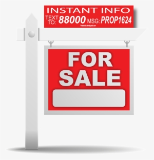 Real Estate For Sale Sign With Text Message Code Rider - Sale Signs #1540243