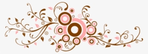 Original Png Clip Art File Pink And Brown Flourish #1541212