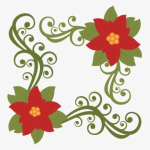 Poinsettia Clipart Flourishes - Poinsettia Corner Png #1541214