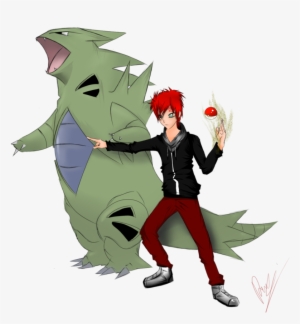 Gaara And Tyranitar Of The Sand By Steelring On Deviantart - Tyranitar Vs Gaara #1541782