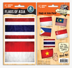 Flags Of Asia Pack, - Groovy Gear Stickers Travel #1542908