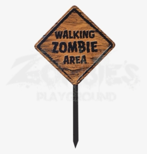 Zombie Warning Sign - Forum Novelties Zombie Warning Sign Prop 66657 #1543104