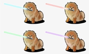 Light Saber Pomeranian - Cartoon #1543636