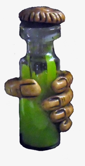 Ghoulish Hand With Vial Of Green Slime - Illustration #1544434