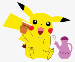 Pokemon, Pikachu, Coffee - Pikachu With Coffee #1545698