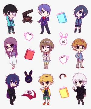 Tokyo Ghoul Chibi Stickers - Free Transparent PNG Download - PNGkey