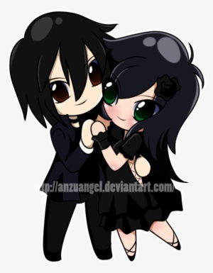 Royalty Free Goth Chibis By Anzuangel On Deviantart - Goth Cartoon Couple #1546683