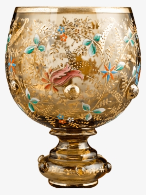 Moser Amber Glass Goblet - Glass #1547143