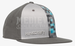 Minecraft Diamond Crafting Snapback Hat - Minecraft Diamond Crafting Premium Snap Back Hat Gray #1548237