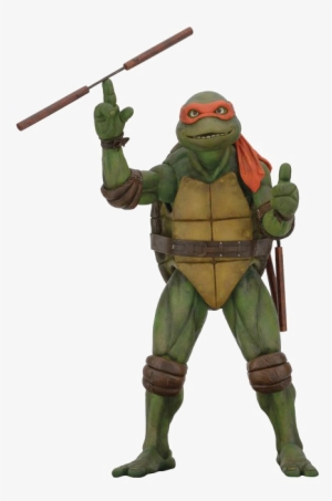 Ninja Turtles Png Image Background - Tmnt 1990 Turtles Movie Michelangelo 1:4 Scale Action #1548238