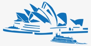 Sydney Opera House Blue Silhouette Clip Art At Clker - Sydney Clipart #1549259