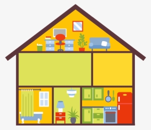 Hand Drawn Cartoon House Elements - Ahorrar Electricidad En Casa #1549655