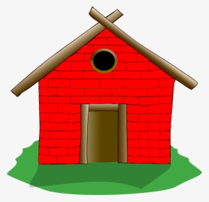 Brick House Clipart - Three Little Pigs Wooden House #1549765