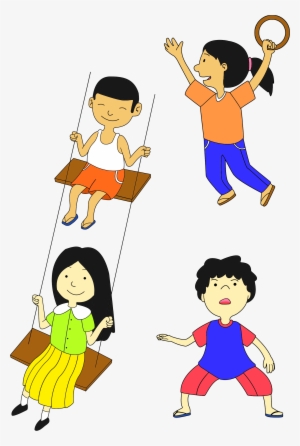 Kids Playing Clipart Png - Hinh Be Trai Hoat Hinh #1551036