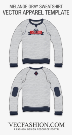 Melange Gray Sweatshirt Template - Jeans Template Men #1551163