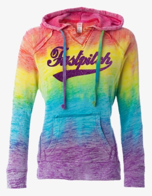 Fastpitch Rainbow Hoodie - Rainbow Hoodie #1551190