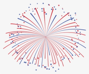 Free Red And Blue Png Stickpng - Firework 4th Of July Clip Art #1551962