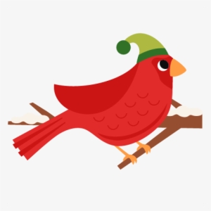 Cardinals Svg Branch Clipart - Christmas Bird Clip Art #1552641
