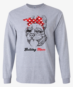 Bulldog Mom Red Bandana Shirt, Hoodie - Bulldog With Red Bandana T Shirt #1553041
