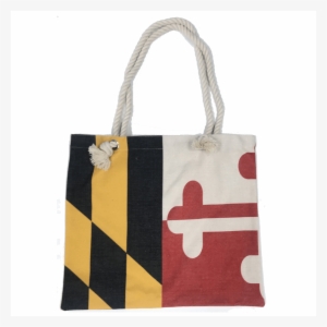 Maryland Flag With Rope Handles / Tote Bag - Maryland Flag Round #1553084