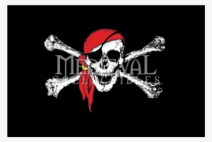 Red Bandana Jolly Roger - Pirate Flag #1553087