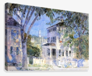 Street In Portsmouth By Hassam Canvas Print - Childe Hassam #1554168